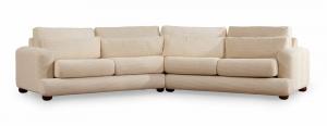 SELSEY Sofa czteroosobowa Bellines sztruks kremowy lewostronna