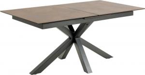 SELSEY Stół do jadalni Kardema ceramiczny blat rozkładany o wzorze brązowej rdzy 168-210 cm