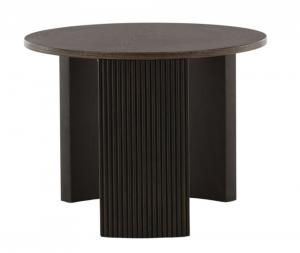 SELSEY Stolik kawowy Commity okrągły średnica 60 cm mokka/lamele