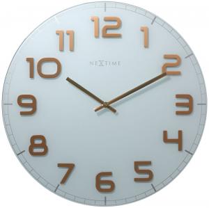 SELSEY Zegar ścienny Classy 30 cm biało-miedziany