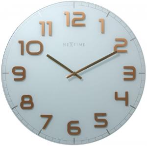 SELSEY Zegar ścienny Classy 50 cm biało-miedziany
