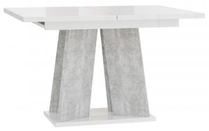 SELSEY Stół rozkładany Mufo 120-160x90 cm biały połysk/beton