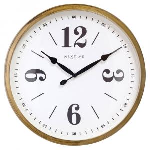 SELSEY Zegar ścienny Classic 39 cm biało-złoty