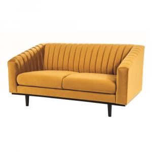 SELSEY Sofa dwuosobowa Aspors żółta