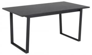 SELSEY Stół rozkładany Adhafera prostokątny czarny marmur 160(220)x90x75 cm
