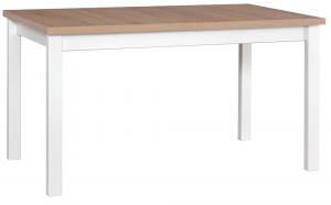 SELSEY Stół drewniany do jadalni rozkładany Moized 140-180x80 cm biały/dąb grandson