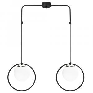 SELSEY Lampa wisząca Solanum x2 czarno-biała 100 cm