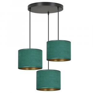 SELSEY Lampa wisząca Hellid x3 asymetryczna średnica 50 cm zielona