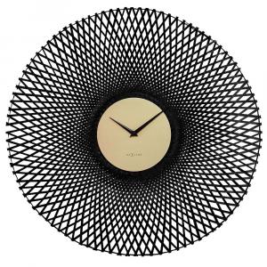 SELSEY Zegar ścienny Bamboo 60 cm czarny