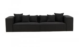 SELSEY Sofa trzyosobowa Herolly 284 cm czarna