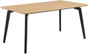 SELSEY Stół Cadiz 160x90 cm dąb naturalny z czarymi nogami