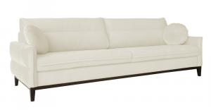 SELSEY Sofa Macchiata kremowa trzyosobowa welur