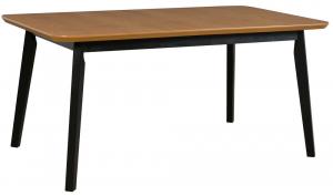 SELSEY Stół drewniany do jadalni Ofitied 160-200x90 cm czarny/dąb naturalny