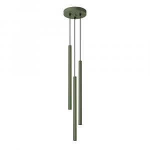 SELSEY Lampa wisząca Pastelo 3P zielona oliwka