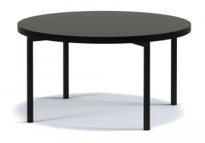 SELSEY Stolik kawowy Kortala okrągły 80 cm czarny połysk