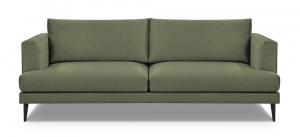 SELSEY Sofa trzyosobowa Dragato oliwkowa welur