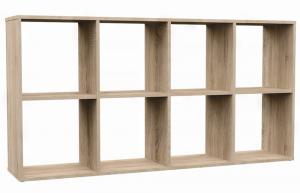 SELSEY Regał otwarty Malax z ośmioma półkami 147 cm dąb sonoma