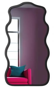SELSEY Lustro ścienne Nexus 132x70 cm w czarnej ramie