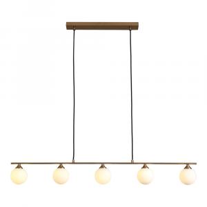 SELSEY Lampa wisząca Hispent x5 mosiężna 150 cm