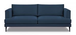 SELSEY Sofa dwuosobowa Dragato granatowy welur