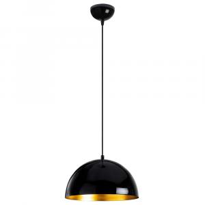 SELSEY Lampa wisząca Theyro półokrągła średnica 30 cm czarna