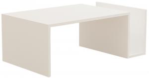SELSEY Stolik kawowy Memo z półką 86,8 cm biały