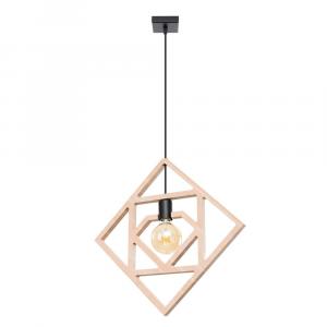 SELSEY Lampa wisząca Caro drewno bukowe
