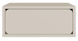 SELSEY Szafka nocna wisząca Wuwu z jedną szufladą 50 cm szarobeżowa