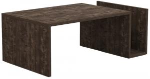 SELSEY Stolik kawowy Memo z półką 86,8 cm ciemny orzech