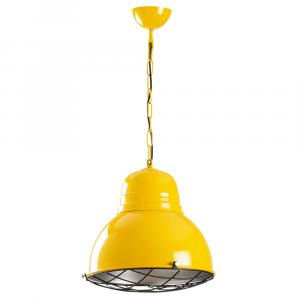 SELSEY Lampa sufitowa Ardulace industrialna średnica 31 cm żółta