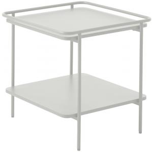 SELSEY Stolik boczny Yuba 45x45 cm z półką kremowy