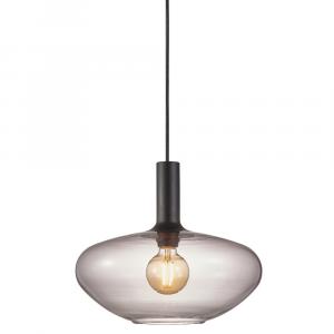 SELSEY Lampa wisząca Alton średnica 35 cm szare szkło