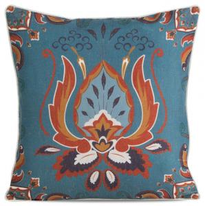 SELSEY Poszewka na poduszkę Compout 45x45 cm pomarańczowo-turkusowa