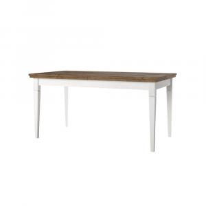 SELSEY Stół rozkładany Euglia 160-240x90 cm jesion Abisko z blatem dąb Lefkas
