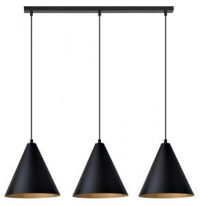 SELSEY Lampa wisząca Rebel czarno-złota x3
