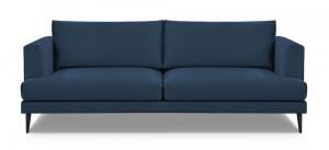 SELSEY Sofa trzyosobowa Dragato granatowa welur