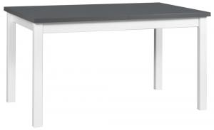 SELSEY Stół drewniany do jadalni rozkładany Moized 140-180x80 cm biały/grafitowy
