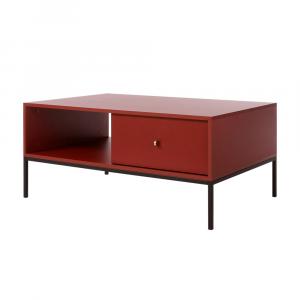 SELSEY Stolik kawowy Monne 68x104 cm bordowy vintage