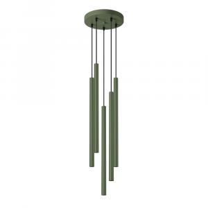 SELSEY Lampa wisząca Pastelo 5P zielona oliwka
