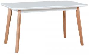 SELSEY Stół drewniany do jadalni rozkładany Ofitied 140-180x80 cm dąb naturalny/biały