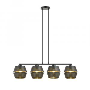 SELSEY Lampa wisząca Shinds x4 czarno-złota