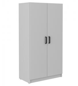 SELSEY Szafa dwudrzwiowa Stundly z ośmioma półkami 80 cm Szary