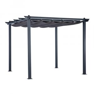 SELSEY Pergola ogrodowa Sherloo 3x3 m aluminiowa szara