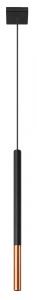 SELSEY Lampa wisząca Lagga 8x8 cm x1 czarna/miedź