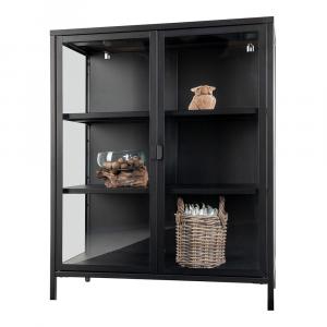 SELSEY Witryna dwudrzwiowa Centho 101,5 cm czarna