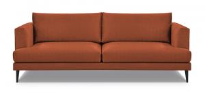 SELSEY Sofa trzyosobowa Dragato miedziana welur