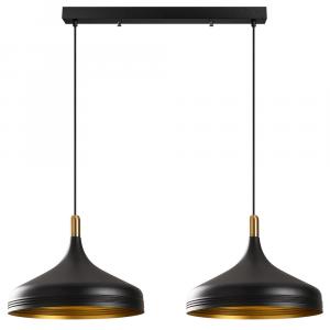 SELSEY Lampa sufitowa Ardulace x2 68 cm czarna/złota