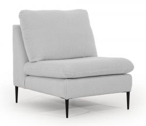 SELSEY Fotel kubełkowy Mensanello szary w tkaninie boucle