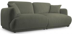 SELSEY Sofa trzyosobowa Chacco oliwkowa sztruks