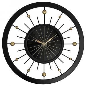 SELSEY Zegar ścienny Orbit 60 cm czarno-złoty